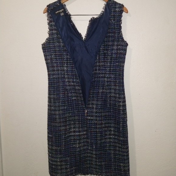 KARL LAGERFELD Blue Tweed Dress - Picture 2 of 7